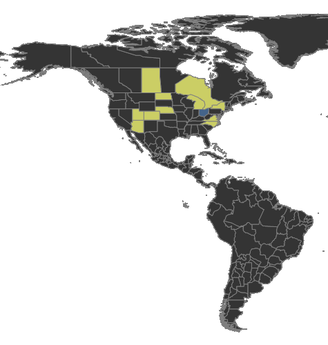 Lasius murphyi Distribution.png